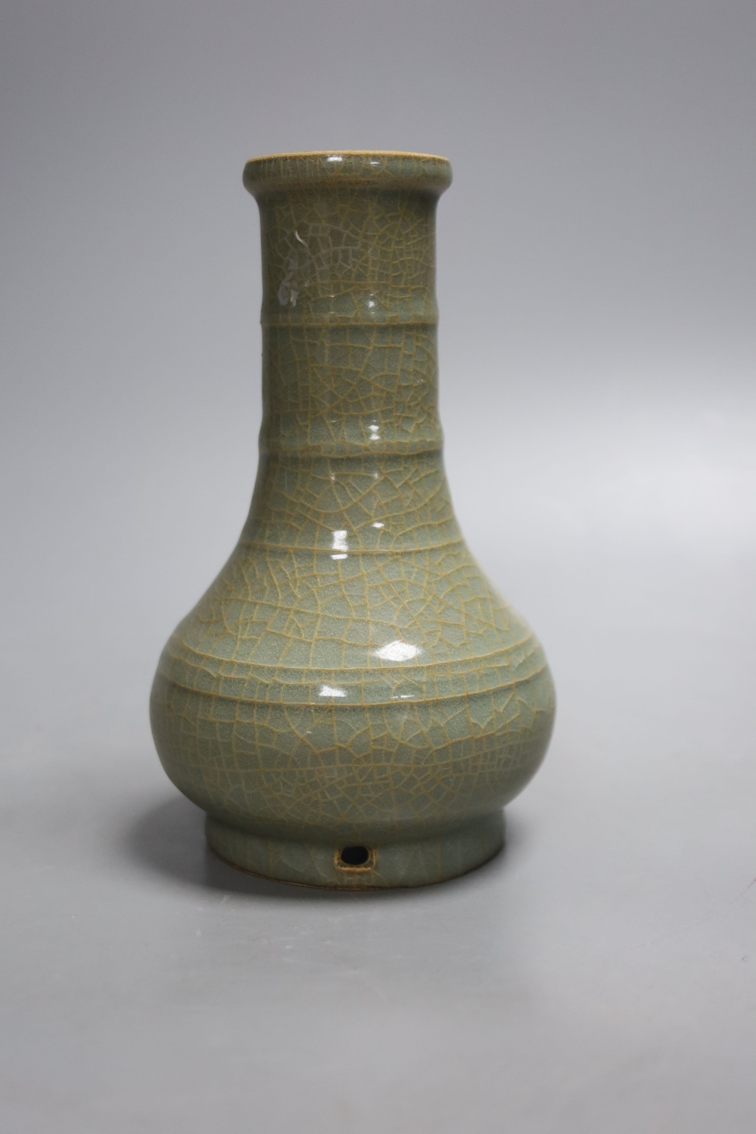 A Chinese celadon bottle vase 15.5cm